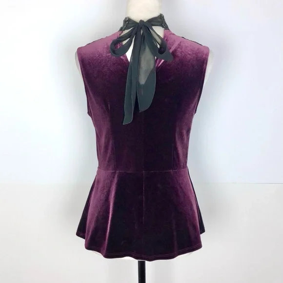 Le Château velvet and lace top - Picture 4 of 7